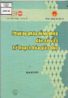 Phương pháp lồng ghép dân số vào kế hoạch hoá lao động - việc làm : Dự án VIE/01/P14 